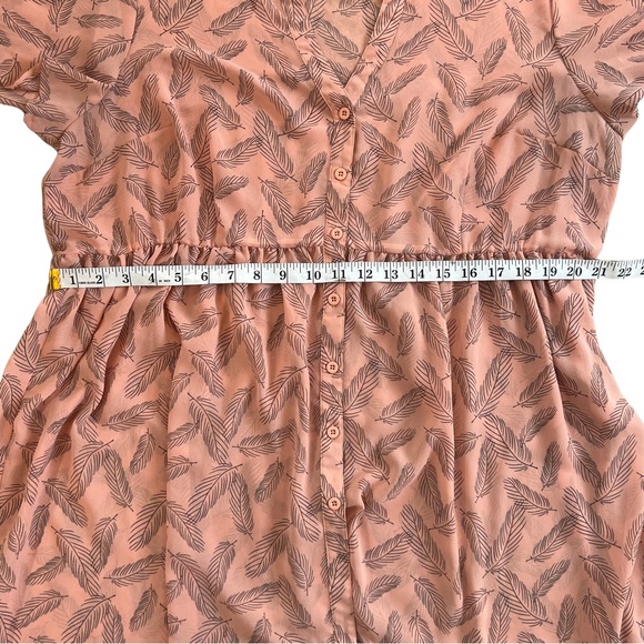 ❌SOLD❌Torrid Lexie Babydoll Chiffon Tunic Pink Feather Print Plus 2 18 to 20 2X - Picture 13 of 17